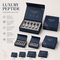 Boîte d'emballage personnalisée pour flacons d'huiles essentielles, en carton rigide magnétique, pour peptides et cosmétiques, flacons de 3 ml/5 ml, avec insert en EVA