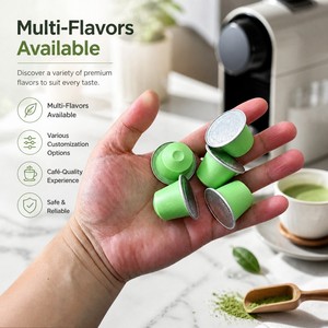 L Theanine Matcha Capsules Calm Focus <b>Green</b> Tea Pods Compatible Nespresso Dolce Gusto Keurig Single Serve Bulk Wholesale - Product Image 1