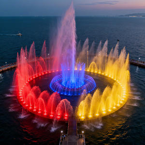 Boquilla de Fuente de Agua Decorativa Subacuática de Acero Inoxidable con LED Personalizada AWS, para Exteriores, con Música y Agua Danzante - Product Image 6