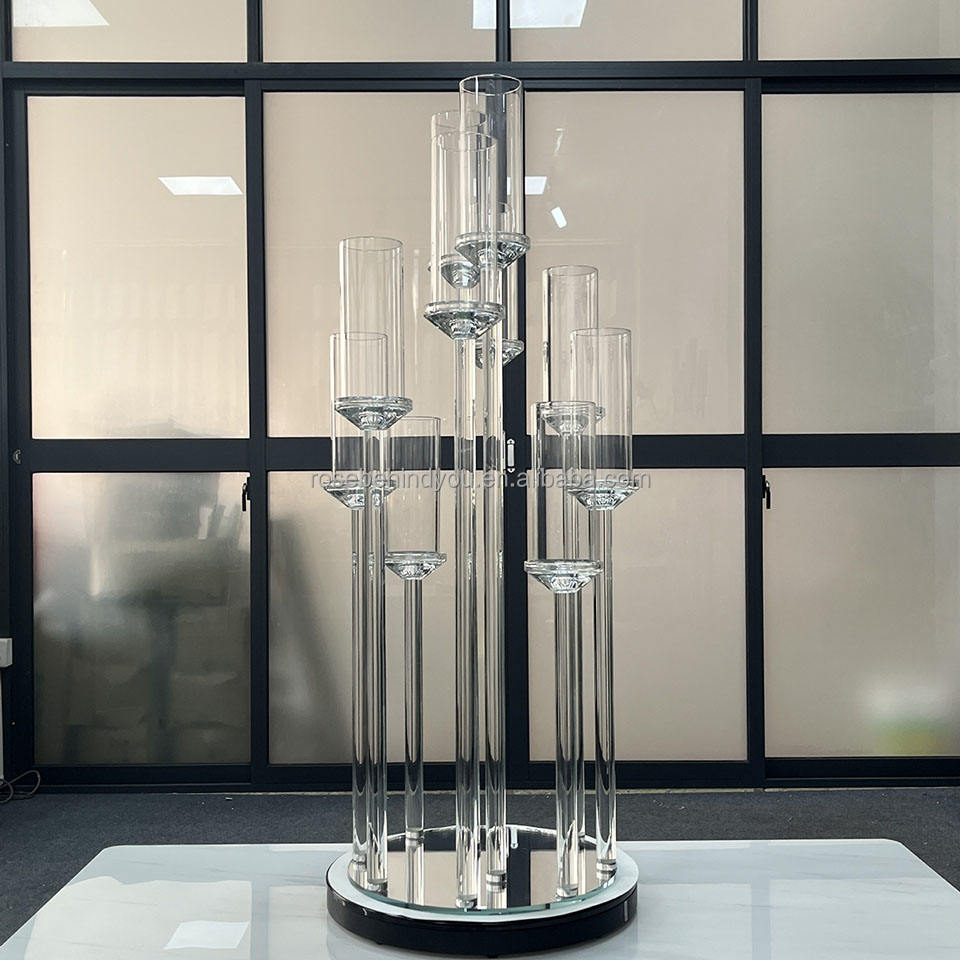 Candélabre en verre grande tasse