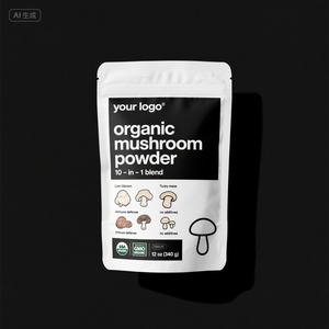 SUPPLEMENT Poudre de champignons biologique 5 en 1 Mélange actif Shiitake Distributeurs de compléments en gros - Product Image 1