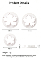 Ensemble de 3 emporte-pièces en forme de fleur d'hibiscus, moules en plastique pour fondant en forme de fleur d'Hawaï pour la décoration de gâteaux DIY