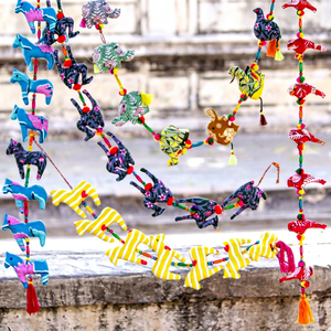 Guirnalda de Animales de Algodón Hecha a Mano, Colorida, Estilo Boho, Decoración para Habitación de Adultos, Decoración Colgante para Fiestas de Cumpleaños, San Valentín, Diwali, Ecológica - Product Image 1