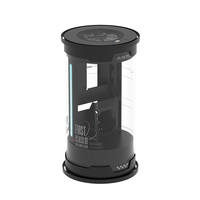 Boîtier PC ALSEYE, nouveau design cylindrique, panoramique à 360 degrés, MICRO ATX/ITX, couleur noire, FC01-B2, compatible avec refroidissement liquide 360.