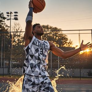 Maillot de basket-ball réversible sublimé en polyester personnalisé uniforme de basket-ball réversible sublimé en polyester respirant pour jeunes - Product Image 5