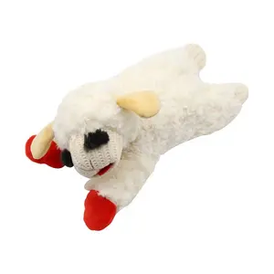 Mainan gigitan anjing mewah berdecit kustom boneka tarik