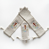 Emballage de sacs à cordes imprimés écologiques Sac à cordon avec logo personnalisé Sac en coton et lin pour paille