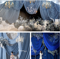 Rideau en tissu Spandex vert sur mesure pour décoration de plafond de mariage