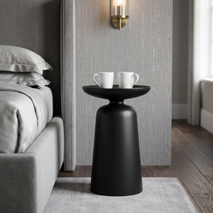 AK Table d'appoint ronde en laiton de haute qualité en métal noir fini au meilleur prix en Inde pour meubles de salon - Product Image 1