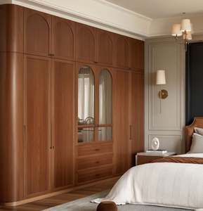 Armoire de style moderne du milieu du siècle, armoire de chambre à coucher personnalisée, meubles de vestiaire conçus sur mesure - Product Image 3