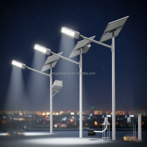All In One Solar Street <b>Light</b> IP65 Waterproof PIR <b>Motion</b> <b>Sensor</b> Remote Control Dusk To Dawn For Rural Road Municipal Lighting - Product Image 1