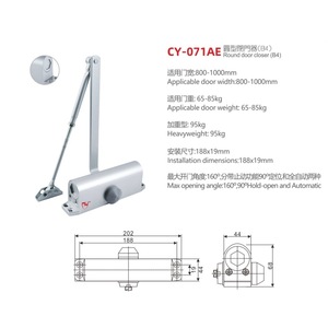 Cierrapuertas Hidráulico En, 65-85 kg, Montaje en Superficie, Certificado Contra Incendios, para Puertas de Madera, Aluminio y Acero - Product Image 6