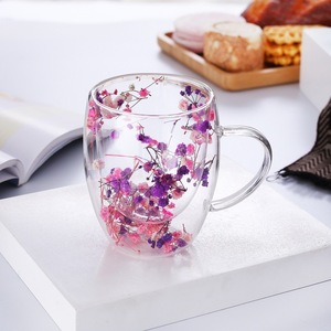 Regalo Navideño de 350 ml - Gran Venta. Vaso de Vidrio de Doble Pared de Borosilicato Alto Estilo Ins. Regalo Navideño en Oferta. - Product Image 2