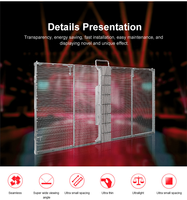 Écran LED maillé intérieur P3.91mm Panneau d'affichage LED de fond Écran publicitaire transparent extérieur Écran de location pour événements scéniques