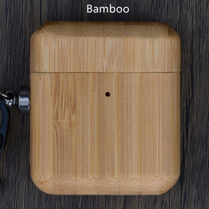 Boîte <span class=keywords><strong>Airpods</strong></span> Pro 1 2 3 4 Max, boîtier en bois véritable de bambou, fait à la main, avec crochet, nouveauté - Product Image 5