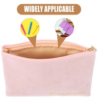 Sacs à maquillage en flanelle Yifan, pochette de rangement cosmétique en velours doux, petite trousse de maquillage, sac à maquillage avec logo personnalisé