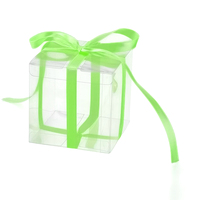 Bon marché, boîte en plastique PVC avec logo personnalisé, boîte en plastique acétate pour animaux de compagnie, paquet cadeau en plastique carré de 6*6*6cm