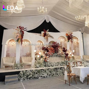 Fondo de Escenario de Boda de Acrílico Blanco con Arco 3D Personalizado LEDA, Estilo Simple, Tamaño y Color Personalizables para Bodas y Fiestas - Product Image 6