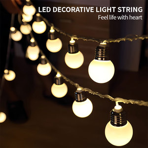 Joystar <span class=keywords><strong>LED</strong></span> Dây đèn kỳ nghỉ lễ hội trang trí <span class=keywords><strong>LED</strong></span> chiếu sáng PVC đèn 10 G50 bóng đèn ngoài trời không thấm nước <span class=keywords><strong>LED</strong></span> bóng chuỗi - Product Image 2