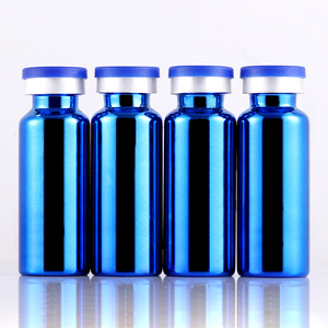 Bouteille d'<span class=keywords><strong>essence</strong></span> vide en verre galvanisé bleu, 7 ml, flacon de 20ml, cosmétique, ampoule en verre, <span class=keywords><strong>essence</strong></span> pour acide hyaluronique - Product Image 1