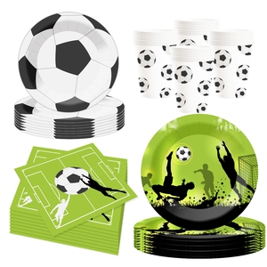 Juego de Vajilla Desechable para Fiesta de Cumpleaños de Fútbol DAMAI, Platos y Vasos de Papel para Niños, Decoración para Fiesta de Cumpleaños de Fútbol - Product Image 6