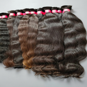 Extension de cheveux vierges du sud de l'Inde Remy perruque à tressage brut avec double trame douce droite/boucles/vague styles cuticule alignée - Product Image 5