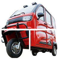 Triciclo de Gasolina de Fábrica, Triciclo Motorizado de 3 Ruedas con Gran Capacidad de Carga, Vehículo de Cabina Cerrada para Pasajeros Adultos, Gran Venta