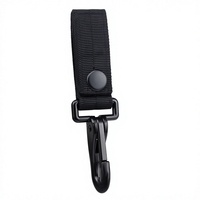 Mousquetons de ceinture industriels noirs thermolaqués avec crochet à ressort pour porte-clés
