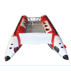 14.1ft गेटे Goboat GTG430 Inflatable मछली पकड़ने की रोइंग कटमरैन के साथ एल्यूमीनियम नाव मछली पकड़ने