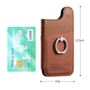 Funda de Piel Sintética de Lujo para Tarjetas de Crédito con Bloqueo RFID y Soporte de Anillo para Modelos iPhone 13-17 Air - Product Image 4