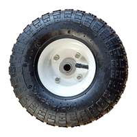 Roues pneumatiques en caoutchouc 4.10/3.50-4 avec roulements centraux de 5/8 pouces pour chariot à main, chariot, chariot de jardin, générateur, brouette
