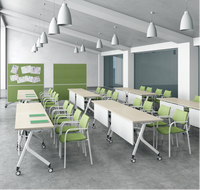 Table de conférence moderne multifonctionnelle en panneaux de bois durables pour le bureau, l'école et l'hôpital