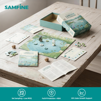 Boîte de rangement rigide en deux parties pour télescope, en carton épais de 3 mm, avec revêtement anti-reflet en lin, pour jeux de société immersifs RPG sur le thème des animaux de la forêt