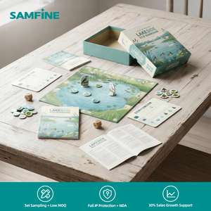 Boîte de rangement rigide en deux parties pour télescope, en carton épais de 3 mm, avec revêtement anti-reflet en lin, pour jeux de société immersifs RPG sur le thème des animaux de la forêt - Product Image 1