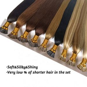 Extensions de cheveux brésiliens vierges naturels ISWEET, non traités, lisses, I-Tip, cheveux Remy - Product Image 5