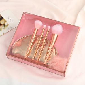 Nouveau Pinceau à Paupières Portable 4 pièces Rose Gold Ensemble de <span class=keywords><strong>Pinceaux</strong></span> de Maquillage avec Mini Trousse de Maquillage Soins de Beauté pour Femmes Cadeau - Product Image 1