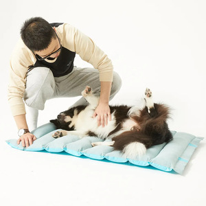 Pet <b>Cooling</b> Mat Rectangle Gray Polyester Fiber Fill Dog <b>Pad</b> Hand Washable Ice <b>Pad</b> For Dogs - Product Image 2