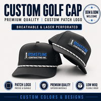 Gorra Deportiva Oxford de 5 Paneles, Estilo Boutique, Impermeable, para Golf, con Logotipo de Silicona Personalizado, MOQ Bajo, OEM, Perforada con Láser, Visera Plana, Unisex