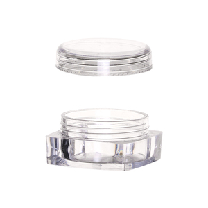 Tarro de Crema Cuadrado Transparente de Plástico de 1g 2.5g 3g 5g 10g 15g, Envase Cosmético para Polvo de Sombra de Ojos <span class=keywords><strong>con</strong></span> <span class=keywords><strong>Tapa</strong></span> Transparente - Product Image 3