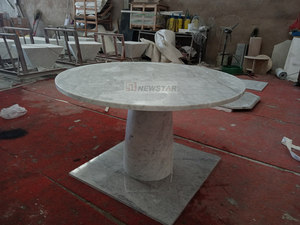 <span class=keywords><strong>Mesa</strong></span> de comedor redonda de piedra natural y mármol <span class=keywords><strong>gris</strong></span>, decoración moderna de <span class=keywords><strong>alta</strong></span> gama para restaurante, bar, cafetería y tienda, muestra gratis - Product Image 6