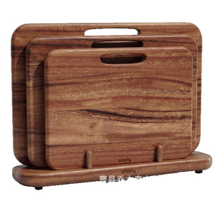Juego de Tablas de Cortar de Madera Smirly, 3 Piezas, Antibacterianas, Antideslizantes, con Portacuchillos - Product Image 5