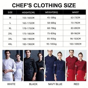 Veste de Chef Européenne de Conception Moderne, Uniforme de Cuisine en Gros, Tenue de Travail pour Restaurant, Veste de Chef Arabe à Manches Longues - Product Image 3
