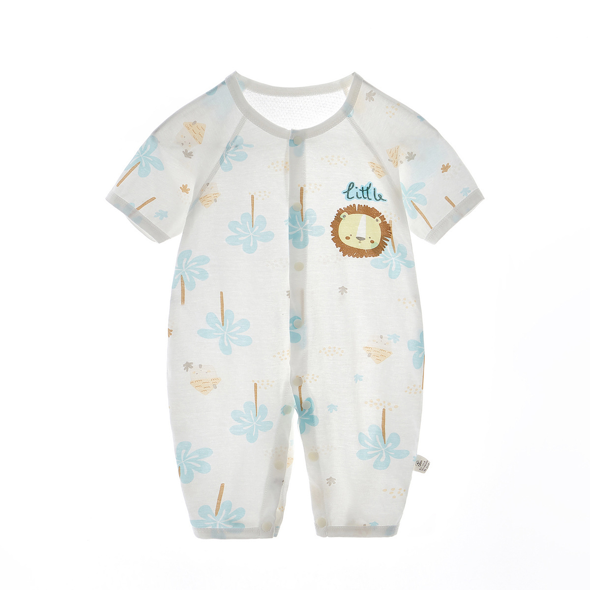 Combinaison pantalon à manches courtes, motif Latte à la noix de coco