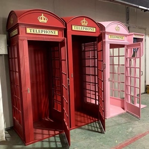Cabine téléphonique en fer forgé rose, rouge et blanche, faite à la main, pour mariage et décoration de centres commerciaux, <span class=keywords><strong>prix</strong></span> d'usine, bonne <span class=keywords><strong>qualité</strong></span> - Product Image 6