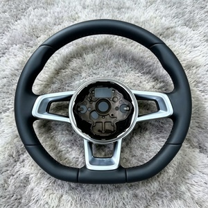 Volant en cuir noir avec surpiqûres pour Volkswagen, pour VW GTI7 <span class=keywords><strong>Golf</strong></span> MK7 <span class=keywords><strong>GTD</strong></span> MK6 MK5 MK4 VW Polo 6 5 - Product Image 1
