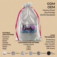 Sacs en satin recyclables personnalisés avec logo pour perruques, chaussures et parfums – Vente en gros