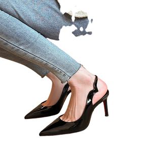 European designer's classic black high-<b>heeled</b> shoes, elegant bride's shoes and <b>red</b> high-<b>heeled</b> shoes, ladies CL\ CL <b>red</b> shoes. - Product Image 4