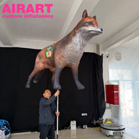 Marionnette gonflable loup pour décoration d'événements - Campagne Initiative Animaux Gonflables