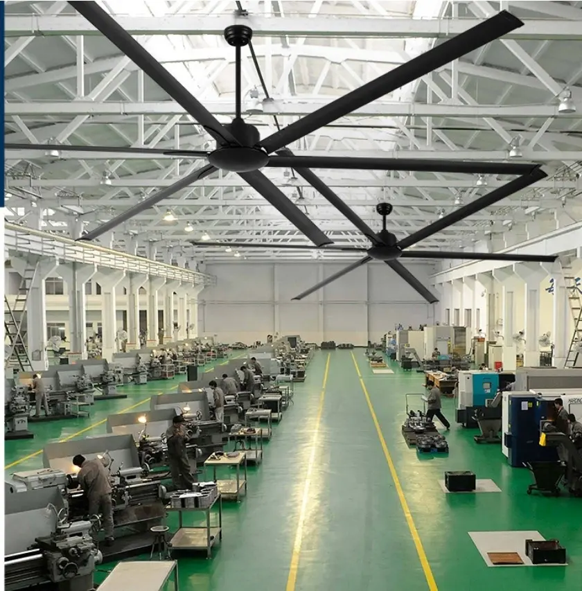 Usine atelier entrepôt 120 pouces lame en métal grande taille ventilateur de plafond industriel avec télécommande