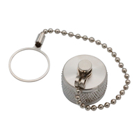 Capuchon anti-poussière femelle de type N avec chaîne pour connecteur mâle N, couvercle de protection coaxial RF N-J-FC 50 Ohm DC-18GHz en laiton nickelé